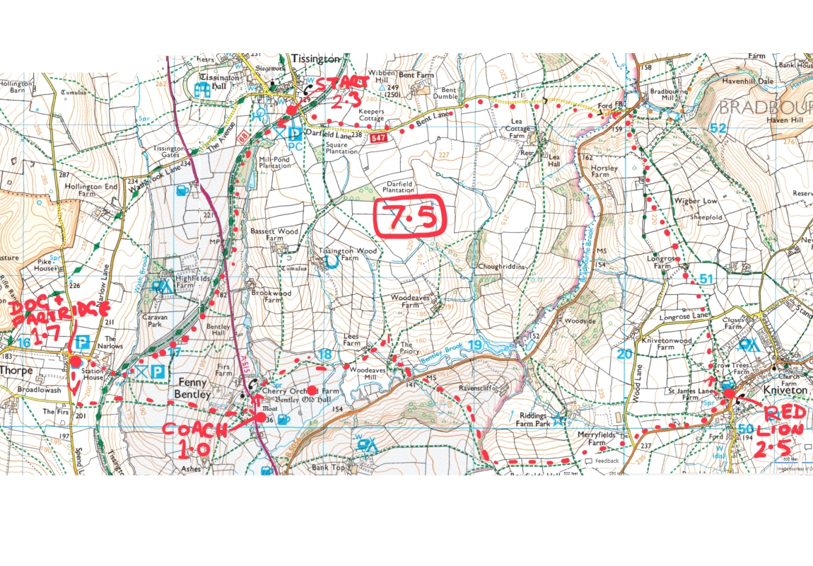 44. Thorpe, Fenny Bentley, Kniveton peak district walk